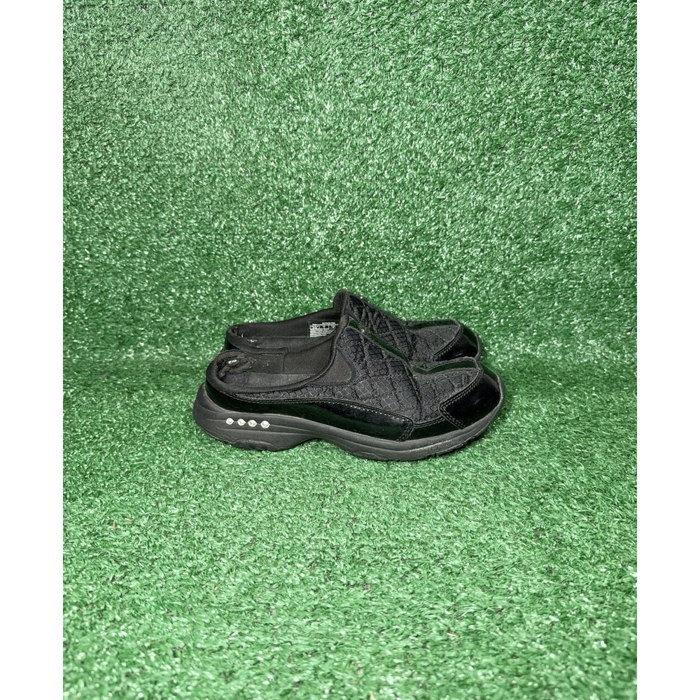Easy Spirit Shoes Women Size 5.5 M Traveltime Black Casual Slip On Clogs Suede
